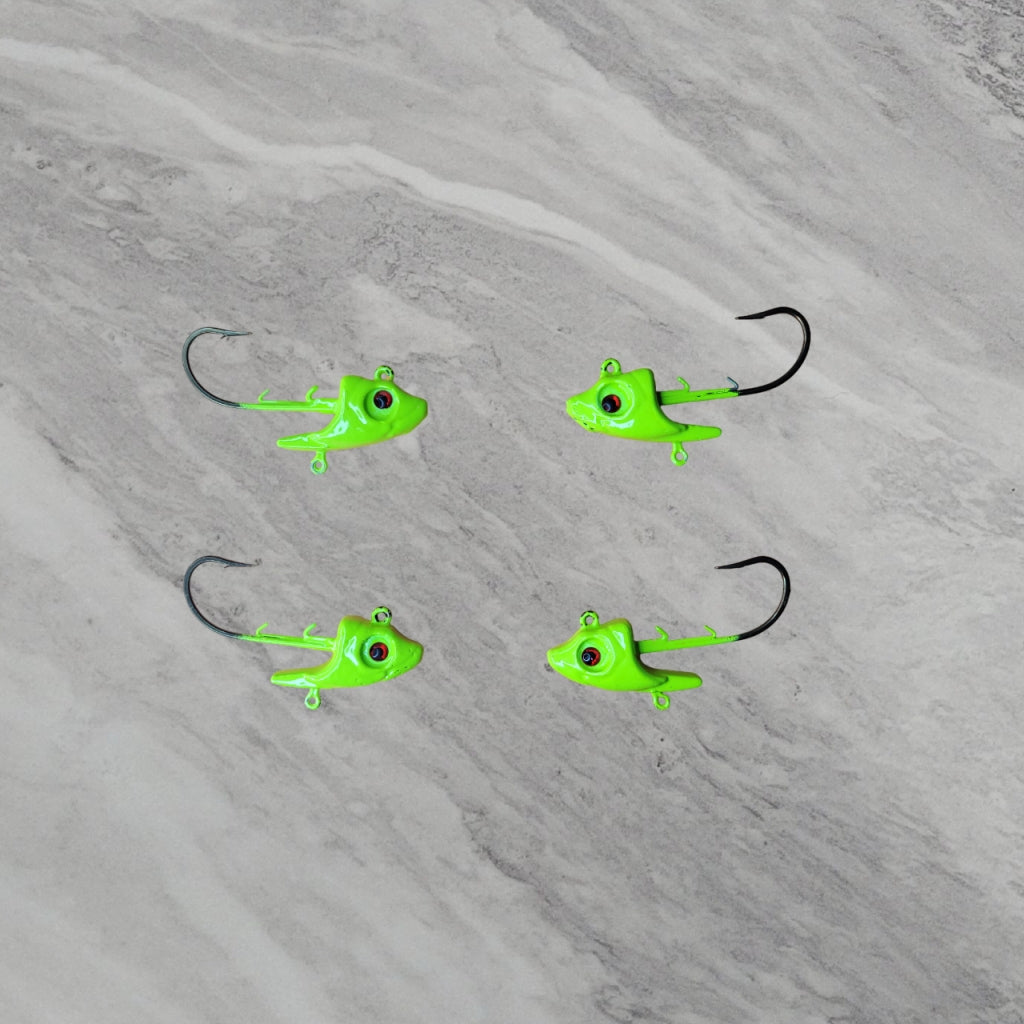 Colored fish head jig