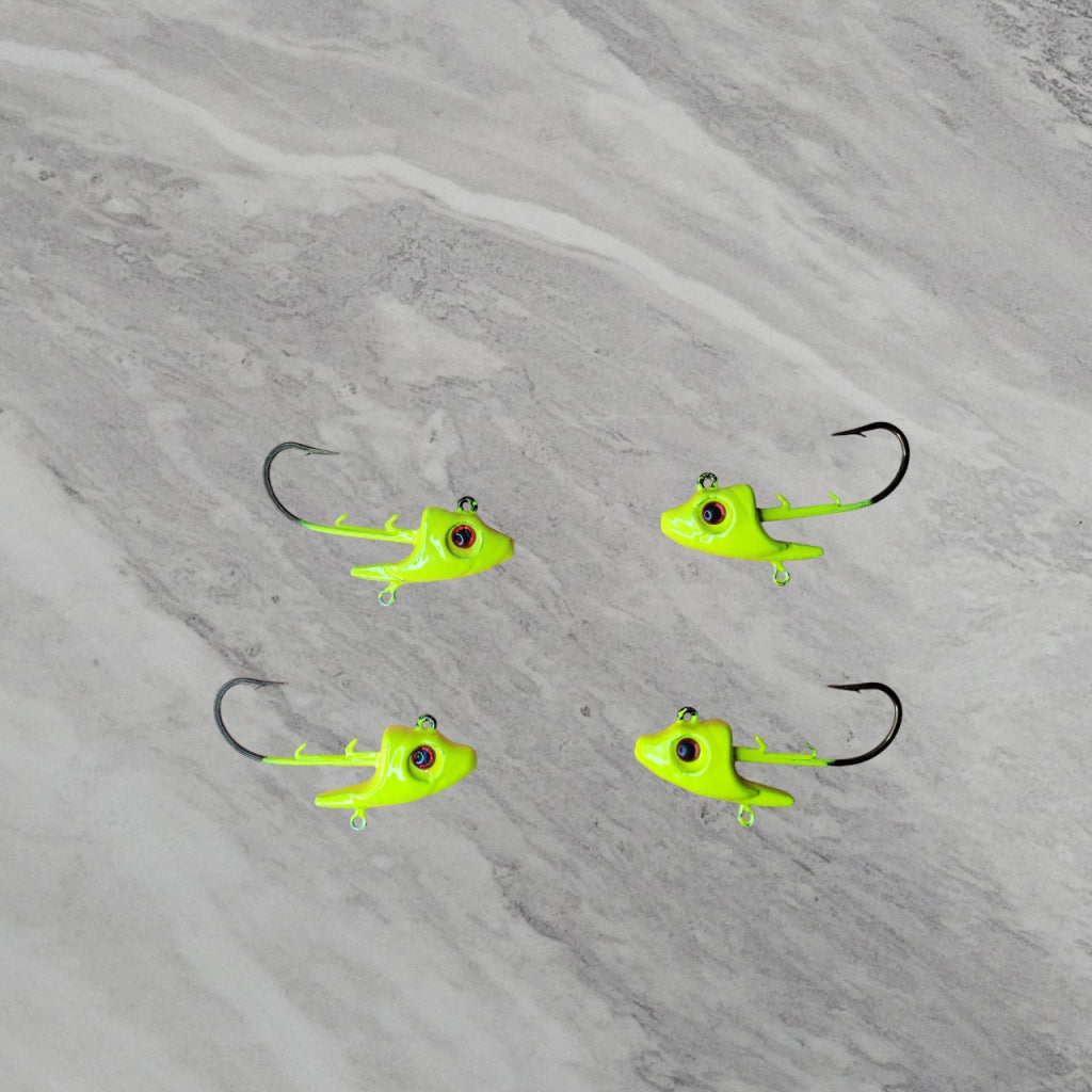 Colored fish head jig