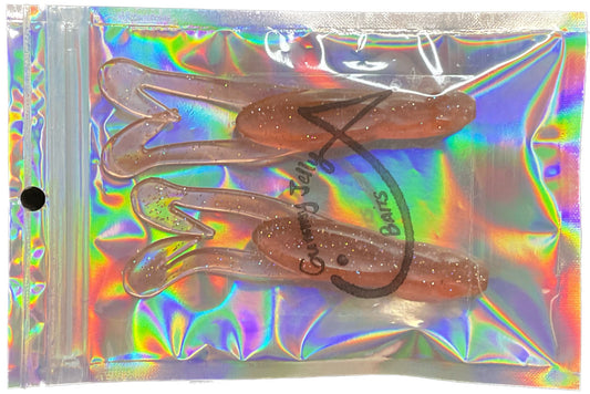 Curly Frog 4.5 “ - Crayfish with holo glitter
