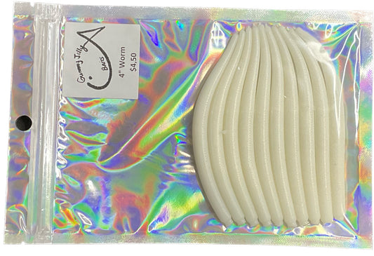 Worm 4 “ (Qty 10) - Basic white