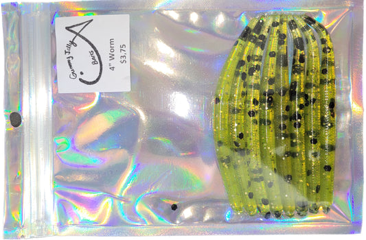 Worm 4 “ (Qty 8) - Baby bass gold