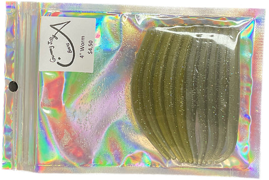 Worm 4 “ (Qty 10) - Mixed colors